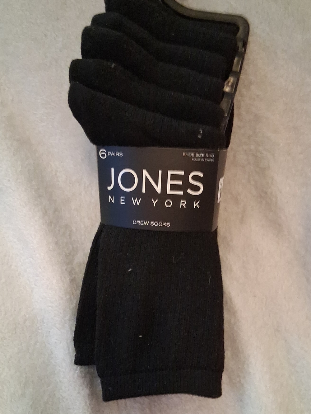 Jones New York Black Men's Crew Socks - 6 Pack